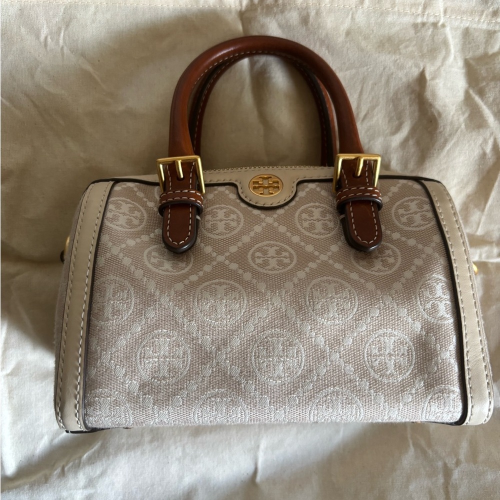 Tory Burch T Monogram Petite Barrel Bag